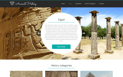 Responsive Website template over Museum №48992