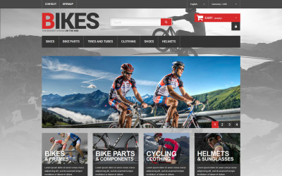 Reszponzív Bikes Store PrestaShop sablon 48950