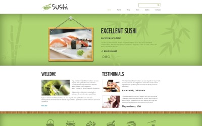 Szablon Joomla responsywny Sushi Bar