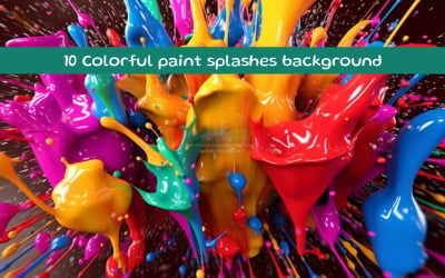 Colorful paint splashes background
