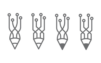 Pen Education Template vector icon illustration design v.11