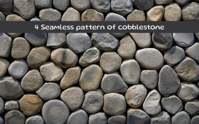 Seamless pattern of cobblestone background