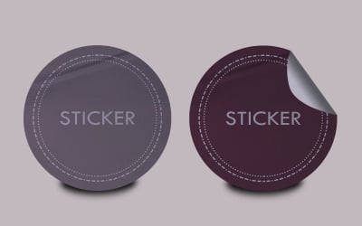 Sticker Mockup Template Design -13