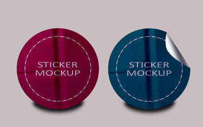 Sticker Mockup Template Design -14