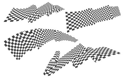 Bandiera da gara, modello di illustrazione del design del concetto di velocità più veloce v.13