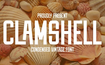 Clamshell - Condensed Vintage Font
