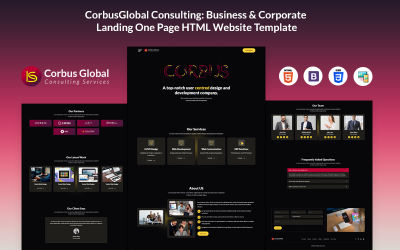 CorbusGlobal Consulting: Vállalkozások megerősítése innovatív stratégiákkal HTML-sablon