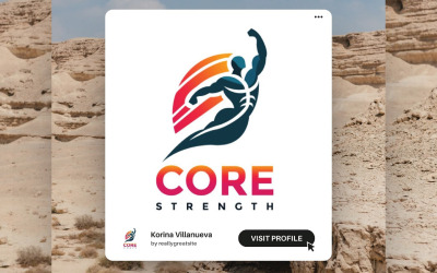 Energiek fitnesslogo-ontwerp voor sport, sportscholen en personal trainers