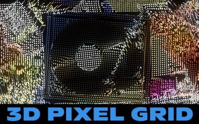 3D Pixel Grid Transitions | MOGRT