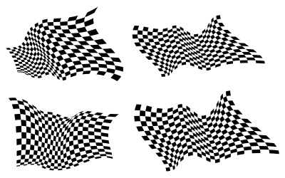 Modelo de ilustração de design de conceito de velocidade de bandeira de corrida mais rápido v.9