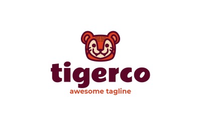 Tiger Simple Mascot Logo 23