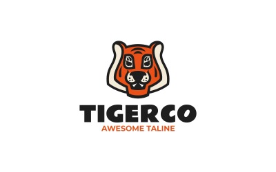 Tigerco Simple Mascot Logo
