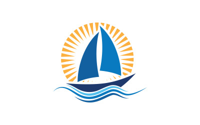 Cruise ship Logo Template vector icon illustration design v.4
