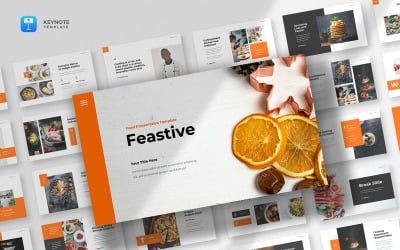 Feestelijk - Keynote-sjabloon voor eten en restaurants