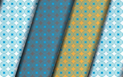 Floral circle style vector eps pattern design template.