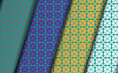 Floral vector pattern design template.