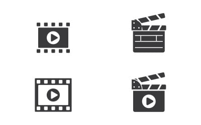 Illustrazione vettoriale del design del cinema cinematografico v.1