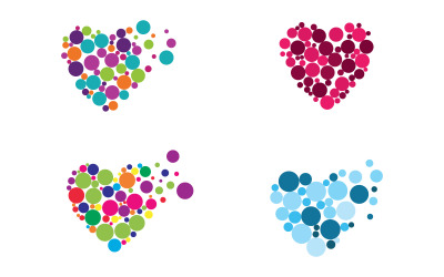 Ilustração de design de ícone de vetor de amor de beleza de partícula