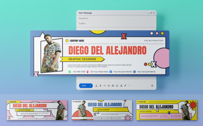 Modello di intestazione e-mail Popfun
