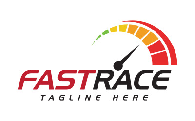 Schneller Tachometer, Vektorgrafik-Symbol-Design v.1