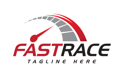 Schneller Tachometer, Vektorgrafik-Symbol-Design v.2