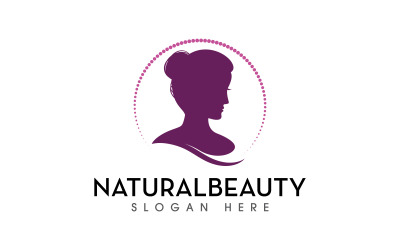 Woman face silhouette character illustration logo icon vector v.4