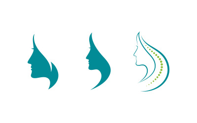 Woman face silhouette character illustration logo icon vector v.8