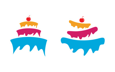 Bread Cake Vector icon design illustration Template v.1