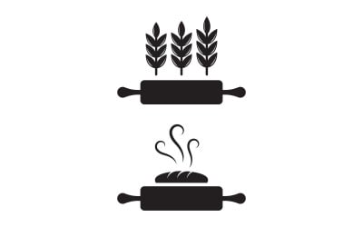 Bread Cake Vector icon design illustration Template v.8