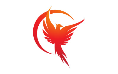 Fantasy Bird Phoenix vector icon illustration design template v.11