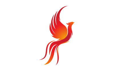 Fantasy Bird Phoenix vector icon illustration design template v.13