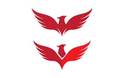 Fantasy Bird Phoenix vector icon illustration design template v.16
