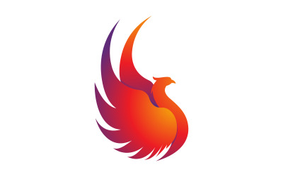 Fantasy Bird Phoenix vector icon illustration design template v.20