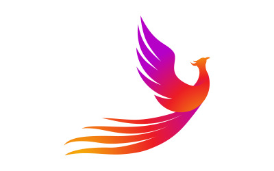 Fantasy Bird Phoenix vector icon illustration design template v.22