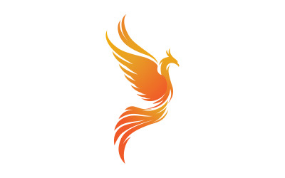 Fantasy Bird Phoenix vector icon illustration design template v.24