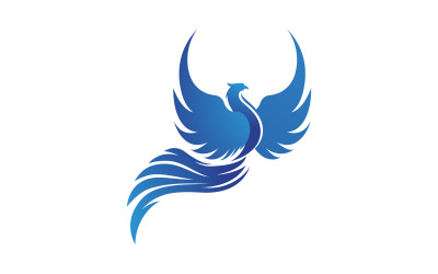 Fantasy Bird Phoenix vector icon illustration design template v.26
