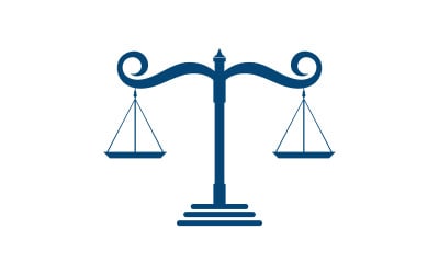 Icona dello studio legale Justice Logo Template illustrazione vettoriale design v.11
