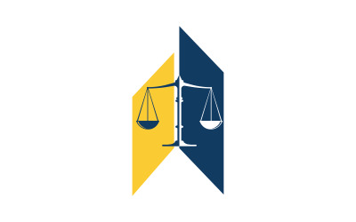 Icona dello studio legale Justice Logo Template illustrazione vettoriale design v.13