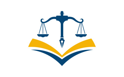 Icona dello studio legale Justice Logo Template illustrazione vettoriale design v.14