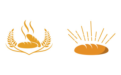 Pão Bolo Vector ícone design ilustração Modelo v.4