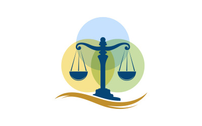Szablon logo kancelarii prawnej Justice ilustracja wektorowa v.1