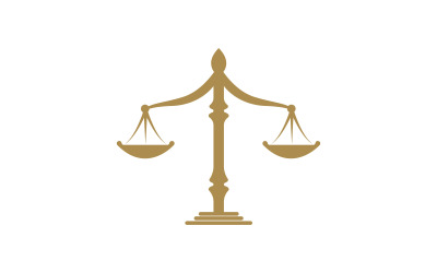 Szablon logo kancelarii prawnej Justice ilustracja wektorowa v.3