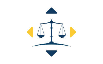 Szablon logo kancelarii prawnej Justice ilustracja wektorowa v.5