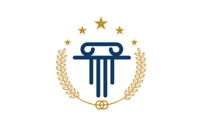 Szablon logo kancelarii prawnej Justice ilustracja wektorowa v.8