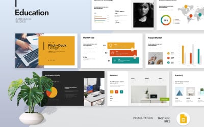 Szablon prezentacji cyfrowej Pitch Deck Google Slide