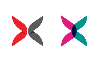 X Letter Vector Icon Design Illustration Logo Template v.1
