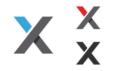 X Letter Vector pictogram ontwerp illustratie logo Template v.2