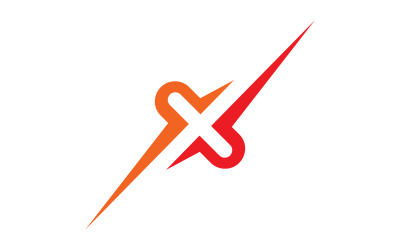 X Letter Векторный дизайн иконки иллюстрации логотипа Шаблон v.3