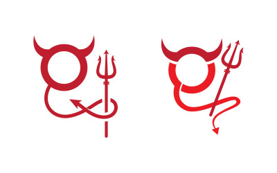 Chifre faminto do diabo Ícone vetorial design ilustração v.4