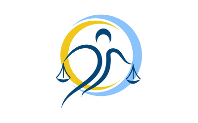 Justiz-Anwaltskanzlei-Symbol Logo-Vorlage Vektor-Illustration Design v.15